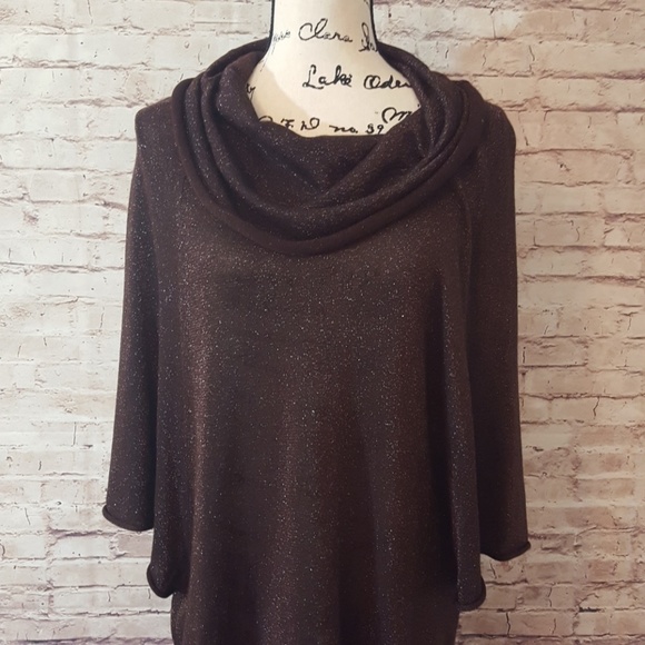 Joseph A Tissue Thin Metallic Sweater Sz M - Picture 5 of 5